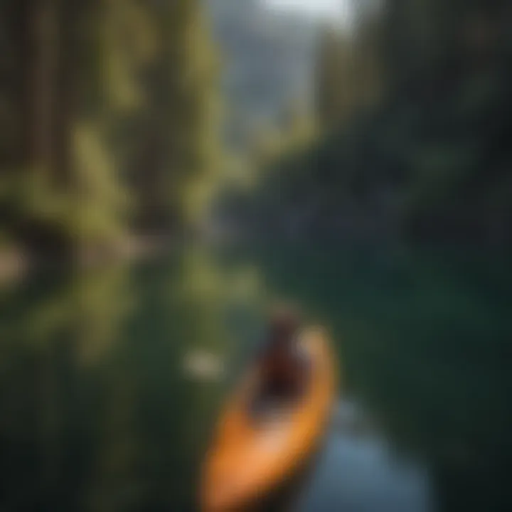 Visitors kayaking on Montecito Lake