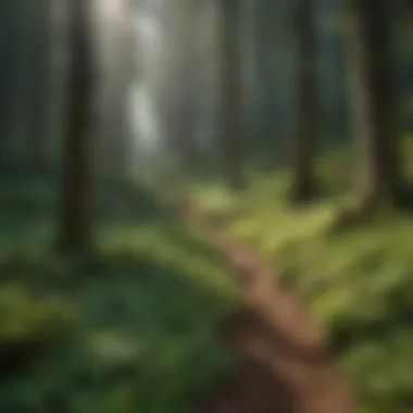 Overview of Diverse Trails at Mount Hood An overview of diverse hiking trails winding through Mount Hood's landscape