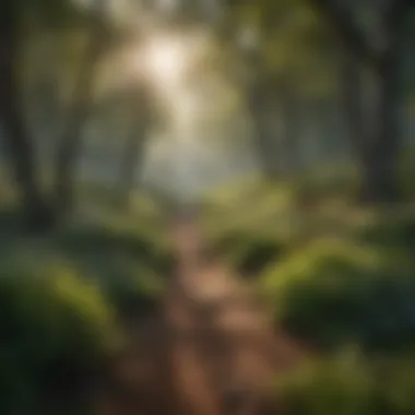 Harmony of Wildlife and Flora A tranquil landscape depicting the coexistence of wildlife and flourishing vegetation in a sustainable habitat.