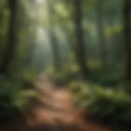 Panoramic view of Pisgah National Forest showcasing lush greenery and winding trails