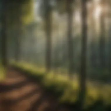 Biodiversity thriving within a fenced forest area