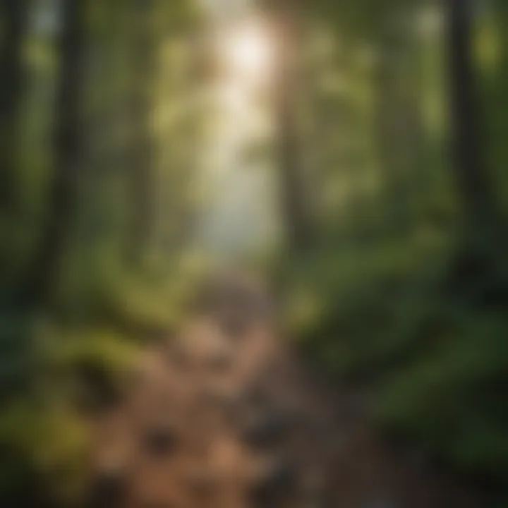 A picturesque trail leading through the forest at Rocky Fork