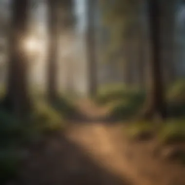Exploring Scenic Hiking Trails Beautiful hiking trail in scenic landscapes