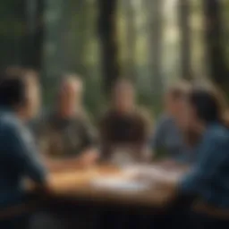 Senior call centre manager facilitating a team meeting