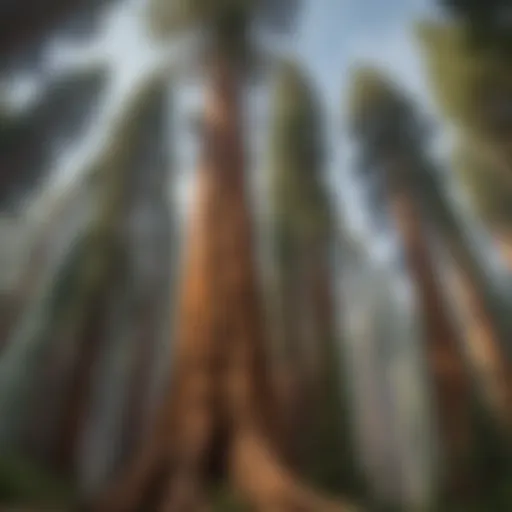 Majestic Sequoia trees standing tall in the forest