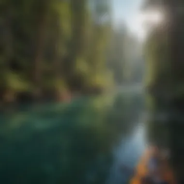 Kayakers navigating the crystal-clear waters of Smith River