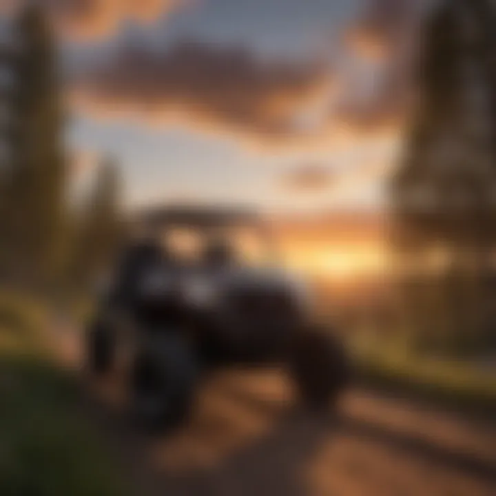 Breathtaking sunset viewed from a UTV trail
