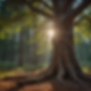 Healing Vibrations: Energy Work in Mount Shasta A vibrant energy healing session under a tree