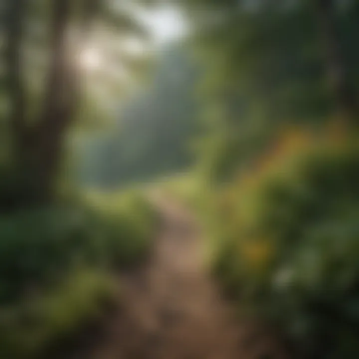 Close-up of diverse flora along the trail showcasing ecological richness