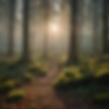 Vibrant ecosystem thriving in a managed forest