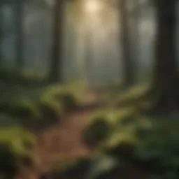 Lush forest showcasing diverse tree species