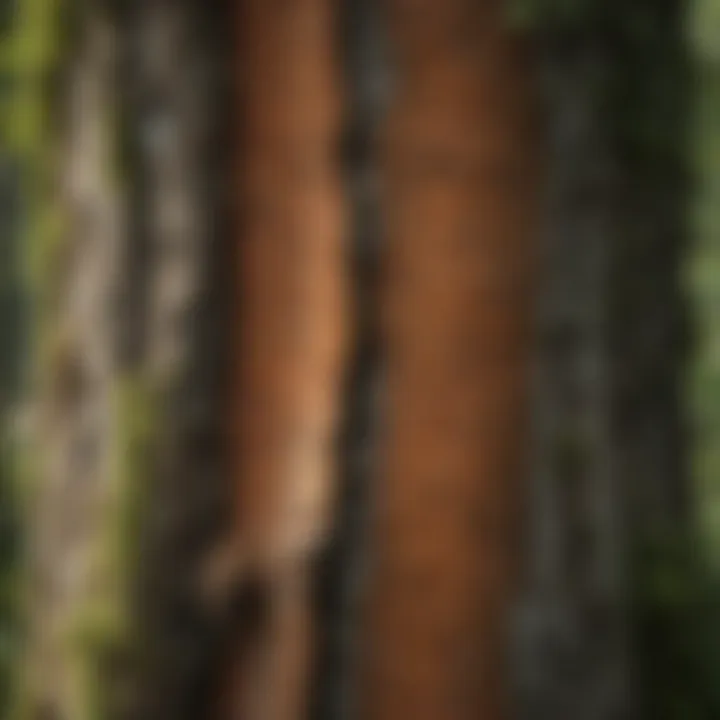Close-up of tree bark and foliage