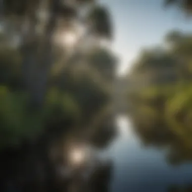 Coastal Beauty of Apalachicola Breathtaking coastal scenery with lush greenery and clear waters