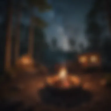 Enchanting Campfire Nights Under the Stars Campfire under the stars at a North Carolina campground