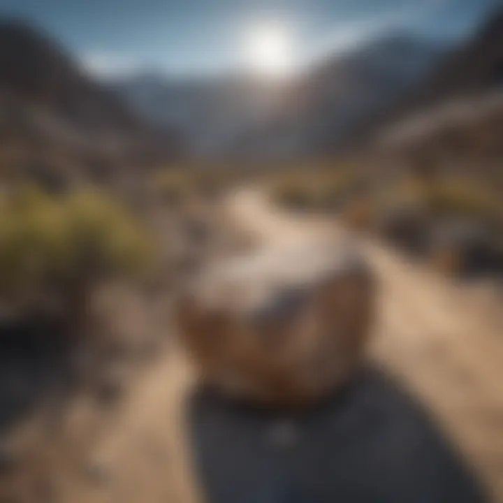 Rocky geological formations in the Eastern Sierra