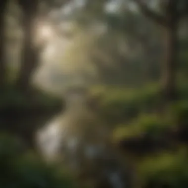 Lush Landscapes of Florida State Parks Scenic view of a Florida State Park showcasing lush greenery and wildlife