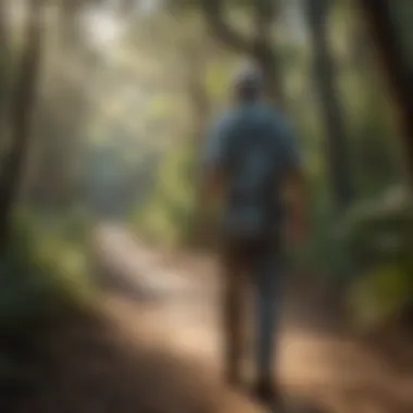 A senior enjoying a nature trail in a Florida State Park