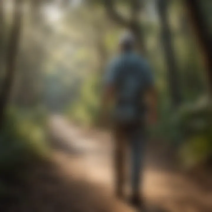 A senior enjoying a nature trail in a Florida State Park