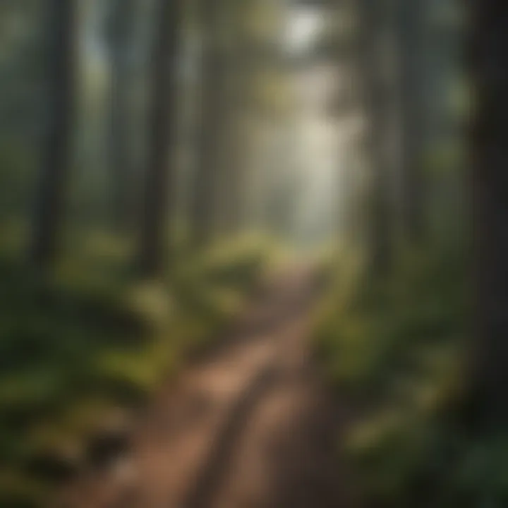 Lush forest path inviting hikers in Cloudcroft