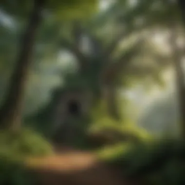 Nature's Embrace Lush greenery surrounding the Hunts Monuments