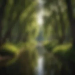 Willows thriving along a riverbank, showcasing their adaptability to wet environments.