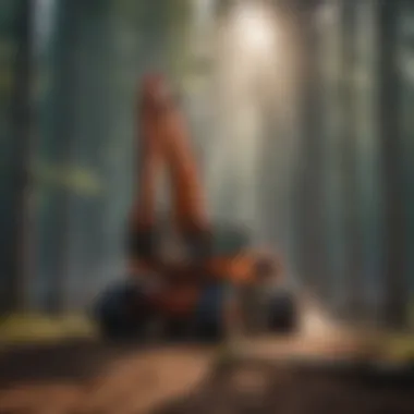 Used Feller Buncher in Action A used feller buncher in a forest setting, showcasing its robust design and functionality.