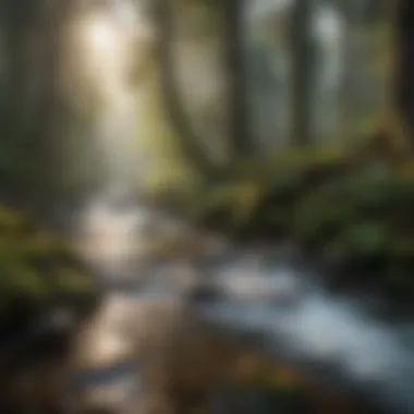 Pristine Forest Water Flow Clean water flowing through a pristine forest