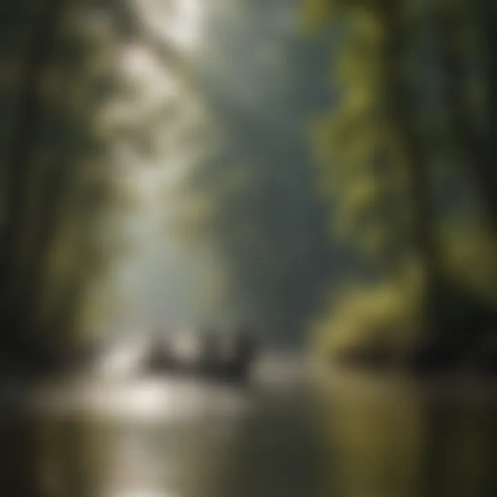 A fisherman using advanced techniques on the Ouachita River, emphasizing angling skills.