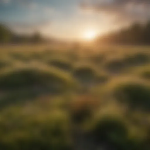 Vast prairie landscape showcasing diverse plant life