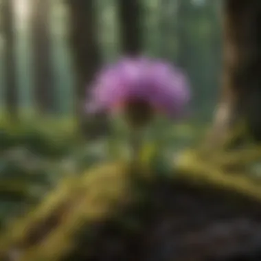 The Beauty of Rarity: Unique Flora A rare flower blooming in its natural habitat