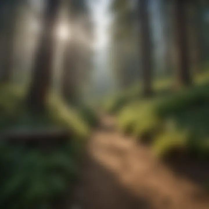 Hiking trail with panoramic mountain views