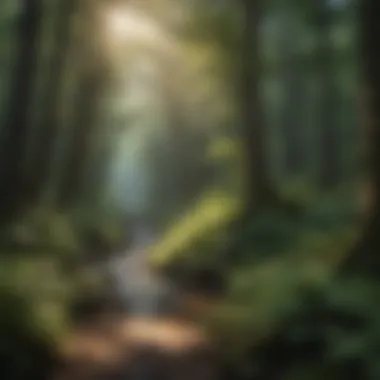 Lush Forest Ecosystem A vibrant forest landscape showcasing the rich flora of Tennessee's wilderness.