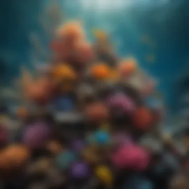 A vibrant coral reef teeming with colorful fish