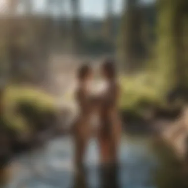 Visitors enjoying the natural hot springs experience
