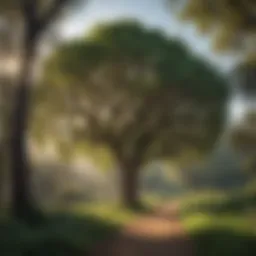 An array of diverse tree species in a Los Angeles park