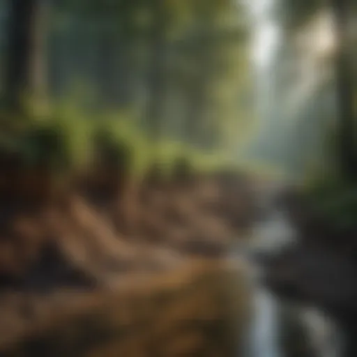 Natural vegetation as a barrier to soil erosion