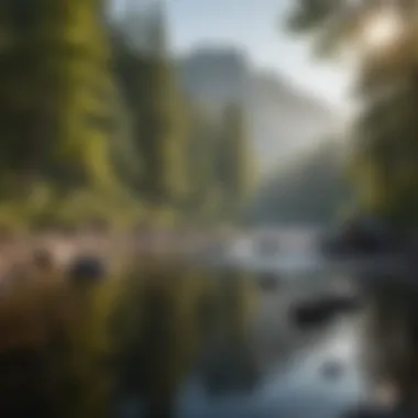 Serene River Landscape A serene river landscape perfect for white water rafting