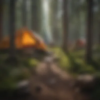 Sustainable Camping at Wolf Campground Visitors engaging in sustainable camping practices within the campground
