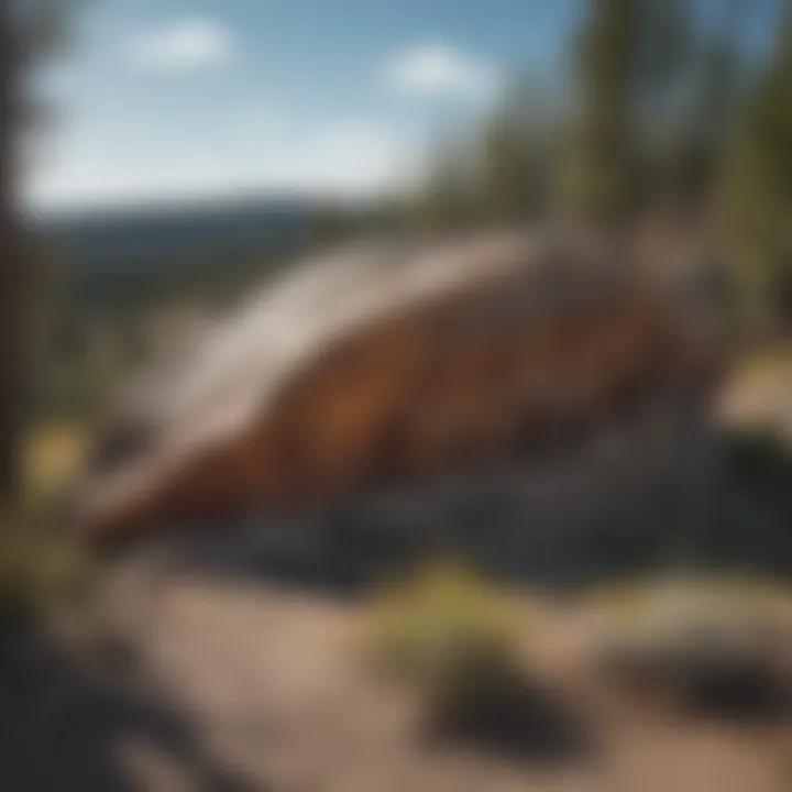 An educational sign at Yellowstone's petrified forest detailing the geological history and significance.