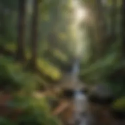 Lush greenery along Fall Creek Falls Trail showcasing the diverse flora.