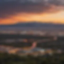Vibrant view of Albuquerque's skyline