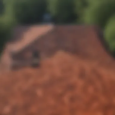 Aerial view of a sustainable building roof covered with fire retardant cedar shake shingles