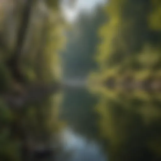 Tranquil waters of the Smith River reflecting surrounding nature