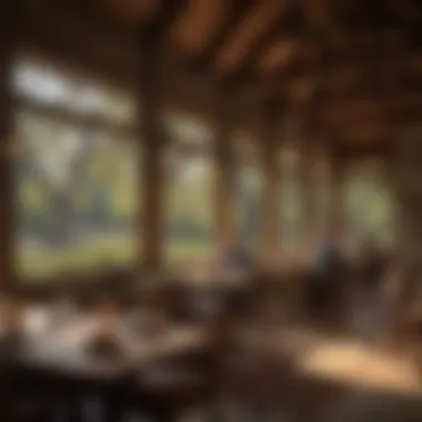 Visitors enjoying a meal at Harris Ranch restaurant