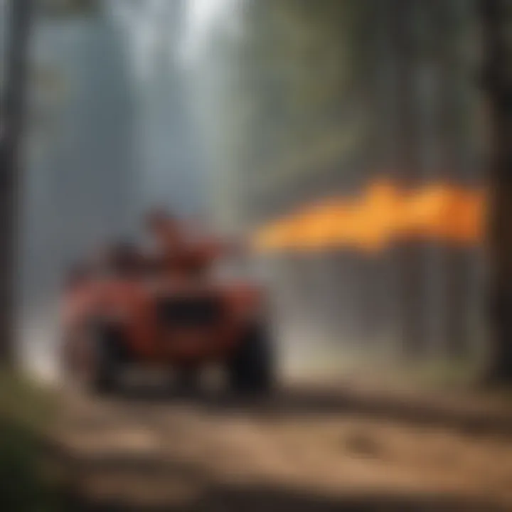 Integration of fire suppression systems in heavy machinery operations