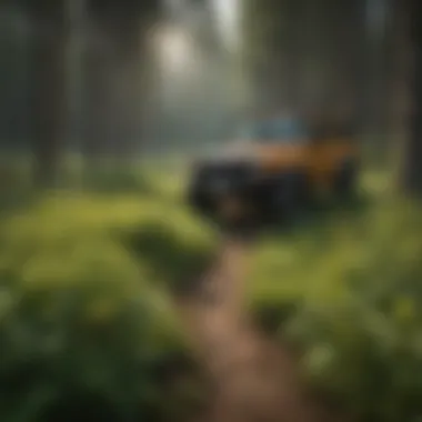 Herbicide Application for Invasive Plant Control Application of herbicide in a forest area