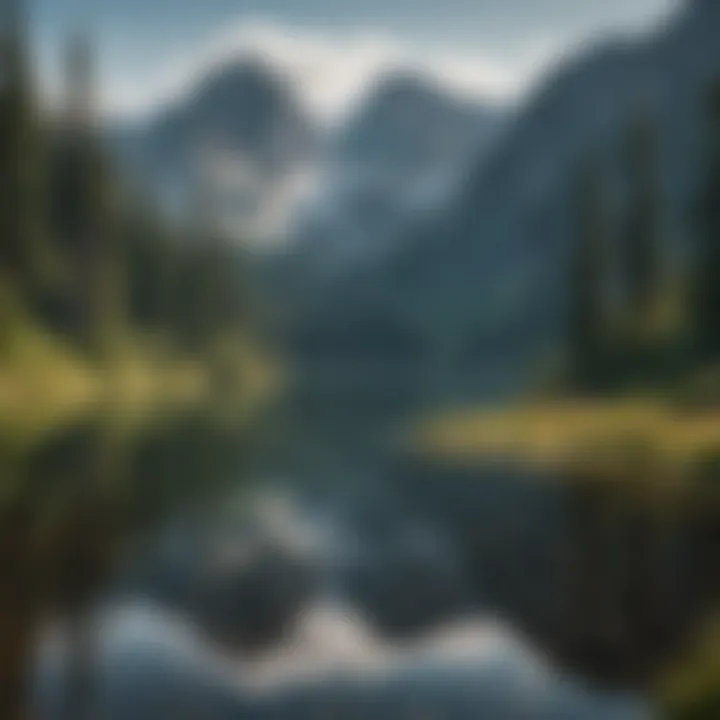 A serene lake reflecting the mountains in Olympic National Park