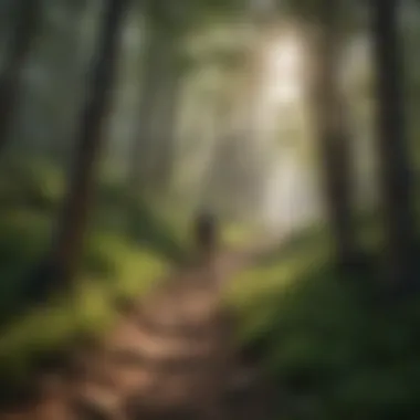 Hikers enjoying a scenic route in the mountains