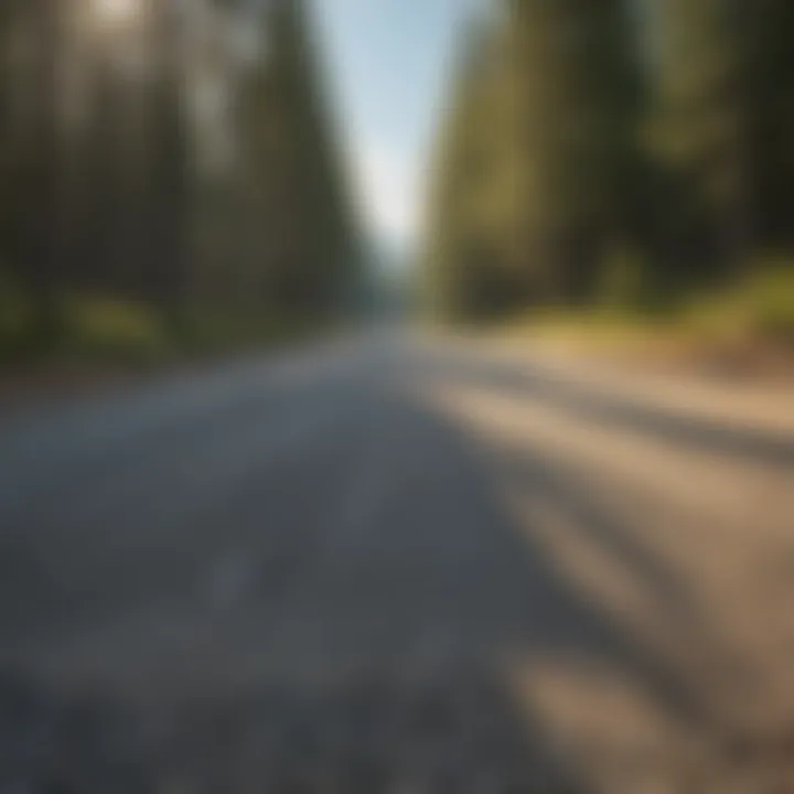 A well-planned gravel parking lot layout