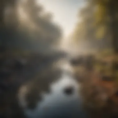 The Toll of Pollution on Ecosystems A polluted river with waste